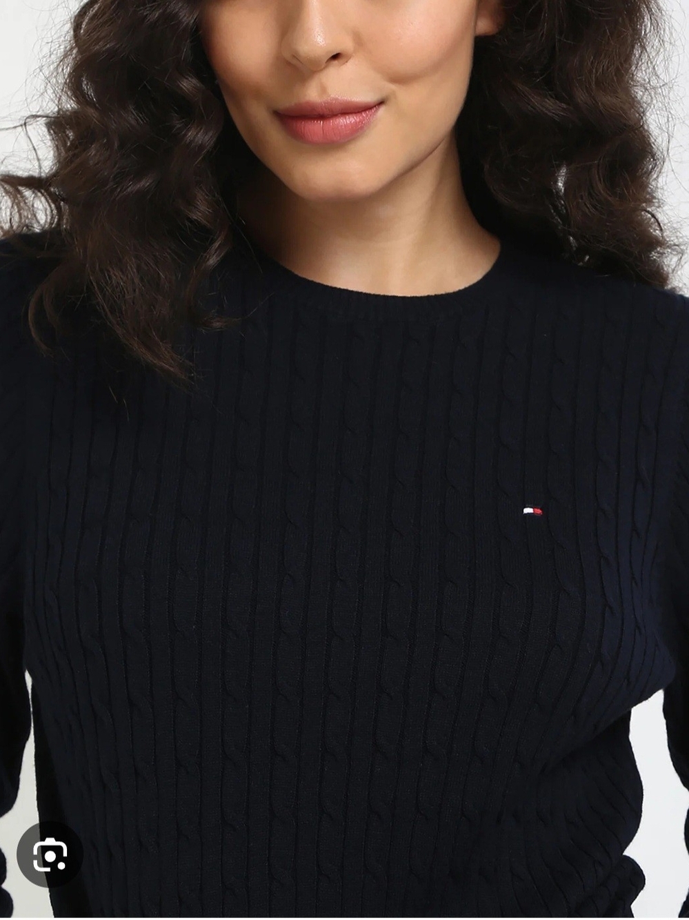 Tommy Hilfiger navy cable knit sweater